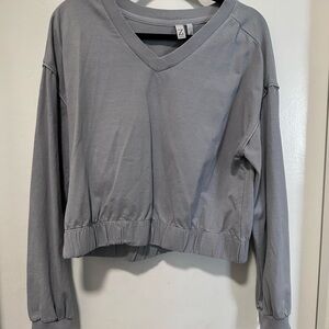 Zella Gray Boxy Long Sleeve Sweatshirt